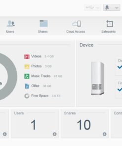 WD 4TB My Cloud Personal Network Attached Storage - NAS - WDBCTL0040HWT-NESN Single Drive 24 51Cpng0ty9L