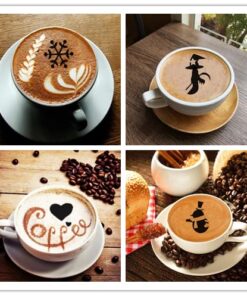 38 Coffee Decorating Stencils, Magnoloran Coffee Art Stencils Barista Template for All Kinds of Mousse, Cup Cake, Birthday Cake, Coffee + 1 Piece Coffee Latte Art Pen 38 Coffee Stencils+ 1 Coffee Latte Art Pen 16 51CsQoBLavL