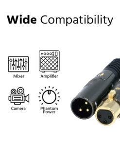 Monoprice XLR Male to XLR Female Cable - 6 Feet - Black, 16AWG, Gold Plated, Microphone & Interconnect - Stage Right Series 6ft Premier Series 5 51CtGgelRuL