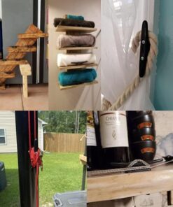 MIZUGIWA Nylon Boat Cleats Dock Cleats Black 4 Inch 6 Inch 8 Inch Boat Ties,Kayak Rope Tie Cleat,Rope Cleat,Kayak Cleat for Boat Docks,Kayaks,Marine,Nautical Decor,Pack of 4 4 INCH - 4PCS 17 51Czb rljWL