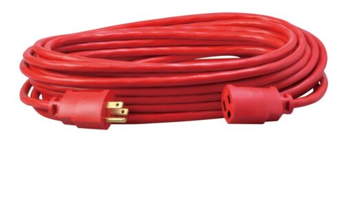 Southwire 2408SW8804 14/3 SJTW ft Vinyl Outdoor All-Purpose Extension Cord Waterproof, 50', Red