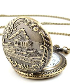 Train Copper Dangle Pendant Quartz Pocket Watch 20 51D2jHIjgdL