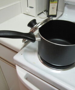 T-fal Specialty Nonstick Handy Pot with Glass Lid 3 Quart Oven Safe 350F Cookware, Pots and Pans, Dishwasher Safe Black Aluminum 29 51DB5p6twL