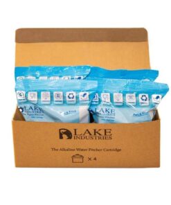 Lake Industries Alkaline Water Pitcher Cartridge Replacement | 150 liters/40 Gallon Capacity | Pure Clean Hydration | 4-Pack 12 51DD1rirDzL