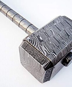 PLK-222, HANDMADE FULL DAMASCUS STEEL HAMMER – GREAT PIECE OF ART – FULLY FUNCTIONAL 9 51DFhdOJRML
