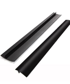 Alternative view of Stove Counter Gap Cover - Flexible Easy Clean Heat Resistant Wide & Long Gap Cap Fillers, Seals Spills Between Appliances, Furniture, Stovetop, Oven, Washer & Dryer, Set of 2 (Black, 21 Inches) 21'', Black