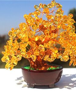 Parma77 Citrine Crystal Tree, Yellow Healing Crystals Gemstone Bonsai Tree Money Tree, Yellow Room Decor Cubicle Office Desk Decor for Women, Feng Shui Wealth and Luck Spiritual Gifts for Women Gold 26 51DKBGMTxuL