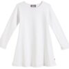 City Threads Girls' 100% Cotton Long Sleeve Dress - Active Kids School, Playing, Parties - Made in USA 14 White 13 51DOP3v6o L