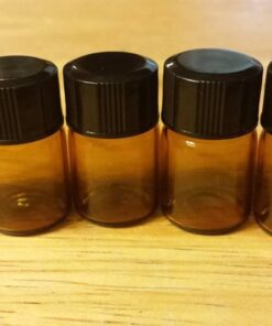 Teenitor Oil Bottles for Essential Oils, 36 Pcs 2 ml (5/8 Dram) Amber Glass Vials Bottles, with Orifice Reducers and Black Caps, with 2 Free Glass Transfer Eye Droppers 31 51DQ9x8nbML