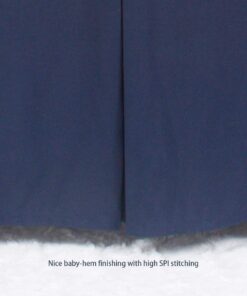 CaSaJa Classic Microfiber Crib Skirt with 2 Sides Pleated, Soft Breathable Dust Ruffle Fits Standard Crib and Toddler Bed, Navy Blue Color for Boys, 14 inches Drop, Navy 15 51DTgOMnnGL