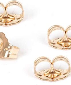 Alternative view of ERT 14K Gold Earring Backs - 12 Piece Replacement Earring Backs for Stud Ear Rings 6 Pairs
