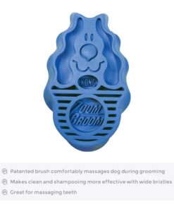 Alternative view of KONG - ZoomGroom - Dog Brush for Grooming and Shampooing - Blue Brush for Large Dogs Standard Packaging