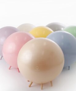 Baby Bump | Birth Ball with Base Legs - Stability/Balance/Stand, Anti-Burst with Pump, Exercise During Pregnancy, Prenatal Fitness, Induces Labor, Soothes Babies - 65 cm - Soft Silver 9 51DkqyGaZ7L