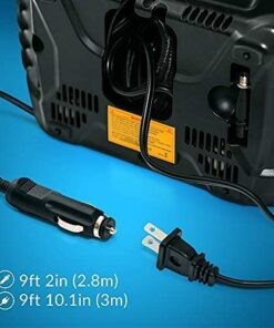 Kensun AC/DC Power Supply Portable Air Compressor Pump with Analog Display to 100 PSI for Home (110V) and Car (12V), Tire Inflator with Adaptors for Cars, Trucks, Bicycles, Balls 14 51DlEodeyXS