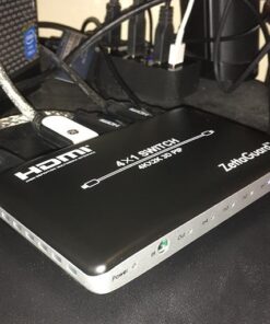 Zettaguard 4 Port 4 x 1 HDMI Switch with PIP (Picture in Picture)and IR Wireless Remote Control, HDMI Switcher Hub Port Switches for PS4 Xbox Apple TV Fire Stick Blu-Ray Player (ZW410) 4 In 1 Out 43 51Dmkcqds2L