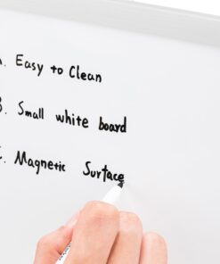 Amazon Basics Small Dry Erase Whiteboard, Magnetic White Board with Marker and Magnets - 8.5" x 11", Plastic/Aluminum Frame 8.5"x11" 27 51DmmrEudwL