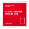 Linenspa Mattress Bag - 2 Pack Queen/Full Mattress Storage Bag for Moving and Storage - Mattress Protection – Polyurethane Mattress Storage bag Queen/Full, Clear 2 Mil 2-Pack 41 51DnhcBGZL