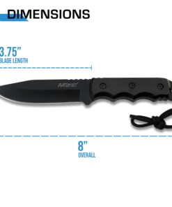 Alternative view of MTech USA MT-20-35 Series Fixed Blade Knife, Black Drop Point Blade, Plastic Handle, 8-Inch Overall