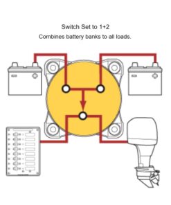 Blue Sea Systems 6007 m-Series Battery Switch Selector 4 Position, Red One size Selector 4 Pos. 20 51DtrWCNenL