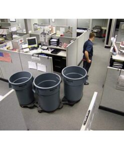 Rubbermaid Commercial Products BRUTE Heavy-Duty Round Trash/Garbage Can, 32-Gallon, Blue, Outdoor Waste Container for Home/Garage/Mall/Office/Stadium/Bathroom 1 Pack 25 51DtzOUHCpL