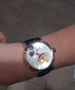Disney Mickey Mouse Adult Vintage Articulating Hands Analog Quartz Watch Silver, Silver, Black 29 51DwC7bUazL