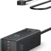 Power Strip Surge Protector 1200J - Baseus Power Strip USB C Charger Extension Cord with 3 Outlets & 3 USB Port PD20W Charging Station for Office Dorm Room Home Fast Charging 20W