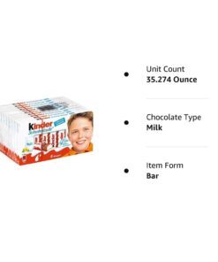 Kinder Chocolate, CASE, 8 Count (Pack of 10) 8 Count (Pack of 10) 18 51E2zS5e4GL