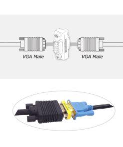 WOVTE SVGA Connector, DB HD New 15 VGA SVGA KVM Female to Female Gender Changer Adapter Coupler Pack of 2 14 51E74XPofOL