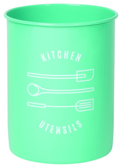 Now Designs Powder-Coated Steel Utensil Crock, Turquoise