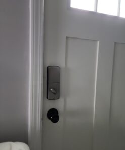 Kwikset 92640-001 Contemporary Electronic Keypad Single Cylinder Deadbolt with 1-Touch Motorized Locking, Satin Nickel, 8 x 4 x 6 27 51EC69KDBRL