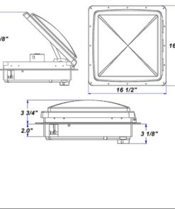 MAXXAIR 0004500K MaxxFan Smoke Standard Remote Fan Lid, 14 x 14 22 51EC8Lla2L