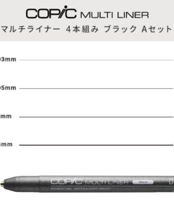 Copic Markers Multiliner Fine Pigment Based Ink, 4-Piece Set 4 Count (Pack of 1) Black Fine 16 51EHq1FjWqL
