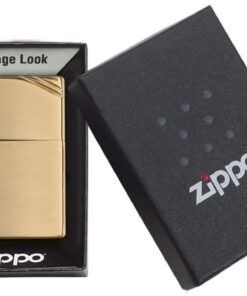 Zippo Vintage Lighters High Polish Brass Vintage With Slashes 38 51EL33cvc5L