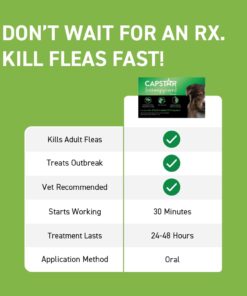 Alternative view of Capstar (nitenpyram) for Dogs, Fast-Acting Oral Flea Treatment for Dogs over 25+ lbs, Vet-Recommended Flea Medication Tablets Start Killing Fleas in 30 Minutes, 6 Doses 6 Count Over 25 lbs