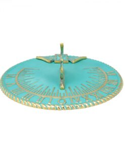 Renovators Supply Manufacturing Sundial 10 in. Turquoise Brass Vintage Sundial for Yard Decorations Outdoor Garden Art Sundials for The Garden 15 51EMn0I5siS