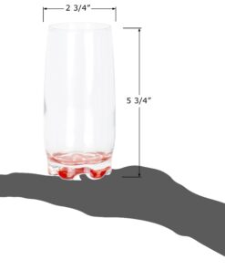 Vibrant Splash Water, Beverage Highball Glasses, 13.25 Ounce - Set of 6 1 22 51ENadoS82S