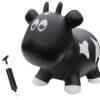Farm Hoppers Award Winning Inflatable Bouncing Black Cow with Pump 24 51ERr IHp1L