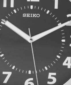 Seiko Wall Clock Silver-Tone Metallic Case Luminous Numerals 8 51ESIOLhOeS