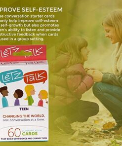 Letz Talk Conversation Cards for Teens - Communication Topics, Conversation Starters - Build Confidence & Emotional Intelligence, Family Games for Kids and Adults - Stocking Stuffers - Ages 13-18 18 51EUH9h4jEL