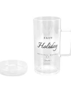 Naroote Letter Pattern Clear Glass Tea Cup Gift Coffee Cup 700ml with Lid for Water (holiday) holiday 17 51EVQi6gWuL