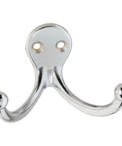 National Hardware N274-225 MPB163 Double Clothes Hooks in Chrome, 2 pack