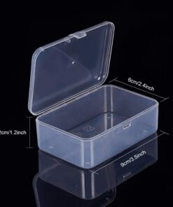 BENECREAT 12 Pack 3.5x2.4x1.2 Inches Rectangular Clear Plastic Bead Storage Box with Lid for Small Items and Crafts 3.5*2.4*1.2 Inch 3.5*2.4*1.2 Inch - Rectangle 8 51EVxZPO8L