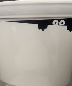 (2) Sticker Connection | Toilet Monster Bathroom Decal | Sticker Funny Kids Vinyl Decal Potty Training Halloween | 2"x12" (Black) 31 51EWvMAcOcL