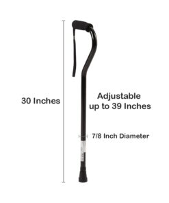 McKesson Aluminum Offset Handle Cane 30 to 39" Height 1 Count (Pack of 1) Black 11 51EXFGlA9L