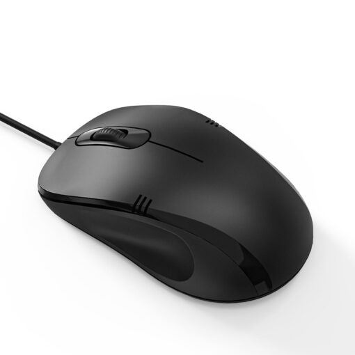 coimath High-Performance 3-Button Wired USB Computer Mouse, Sleek Design, Black MO-1008BU