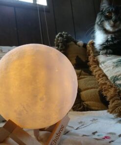 Ehobroc Moon Lamp 5.9 inch Moon Light Ball 3D Moon Lamp 3 Colors Moon Night Light, Touch&Remote Control LED Glowing Moon Globe Light, Christmas Gift for Kids Lover Children Parents Birthday Gifts 43 51EXSKoWs9L