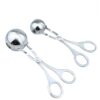 2 PCS None-Stick Meat Ballers, Stainless Steel Meat Baller Tongs, Cake Pop Meatball Maker Ice Tongs, Cookie Dough Scoop for Kitchen. (1.38" and 1.78") 2 51EgyaTcMUL