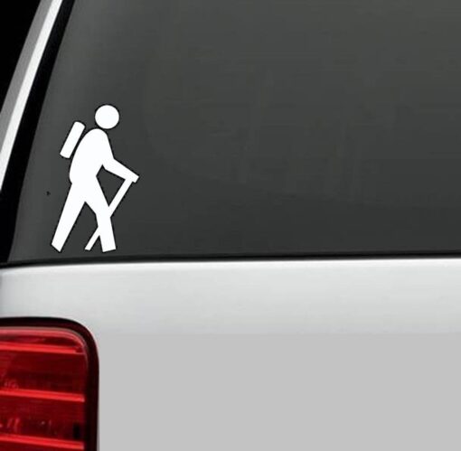 Bluegrass Decals D1056 Hiker Hiking Camper Camping Decal Sticker