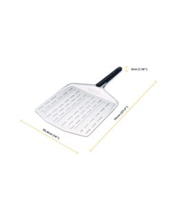 ooni 14” Perforated Pizza Peel – Long Handle Perforated Aluminium Pizza Paddle – Lightweight Pizza Turning Peel Outdoor Pizza Oven Accessories 14" 7 51EmmltJdTL