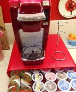 Mind Reader Single Serve Coffee Drawer, 36 Pod Capacity Countertop Organizer, 13.25" L x 12.75" W x 2.75" H, Red Coffee Pod Holder 39 51Emvc6qO6L